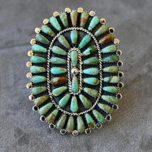 Navajo Handmade Large Cluster Ring